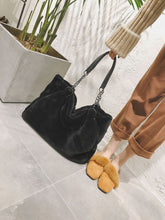 Faux Fur Solid Color Tote Bag OutfitFlow